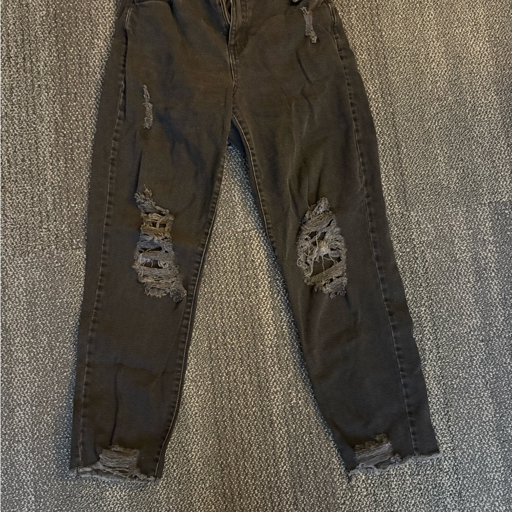 Distressed Black Jeans